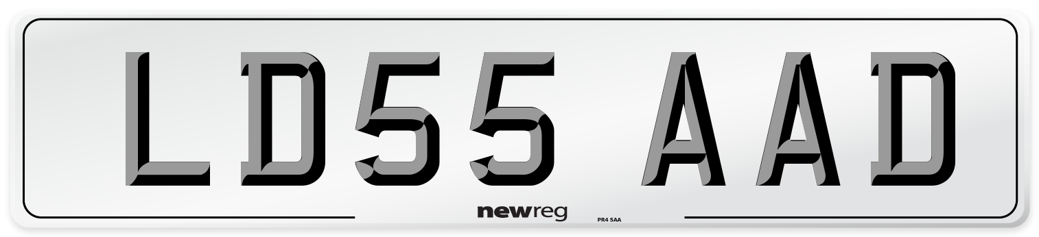 LD55 AAD Number Plate from New Reg